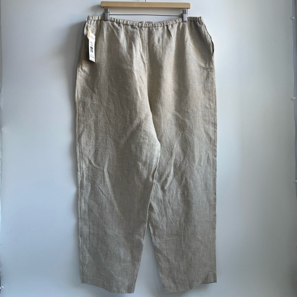 Harve Benard 100%Linen Pants Neutral Cream Size - Picture 15 of 17